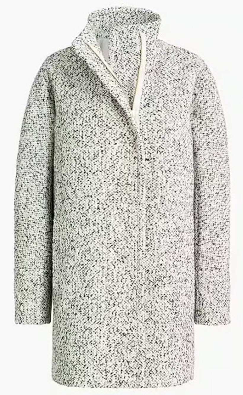 J.Crew Petite Bouclé City Coat Women's Size 4P EUC Textured Coat BM260